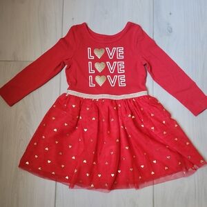 Tutu Red Dress Size 3T Tulle Twirling Dress *NWOT* Long Sleeve Valentine's Day